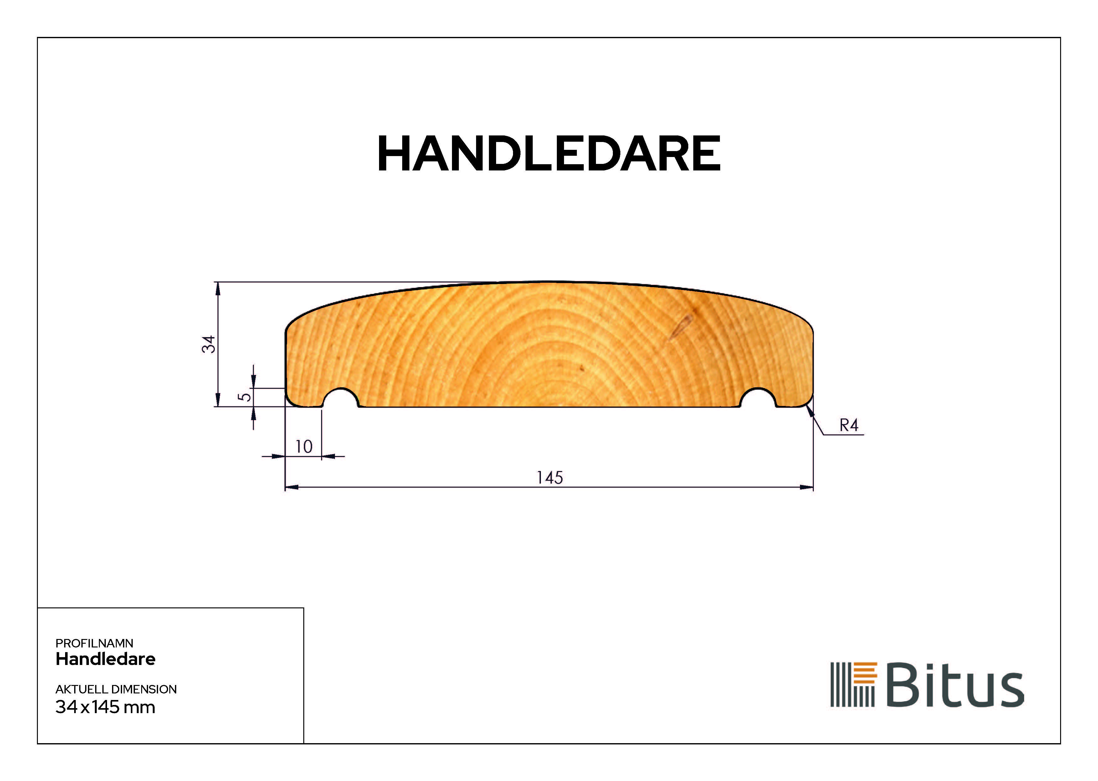 Handledare Linax Natur 34x145