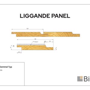 Dubbelfals Gammal typ Linax Grå 19x148 - Bild 2