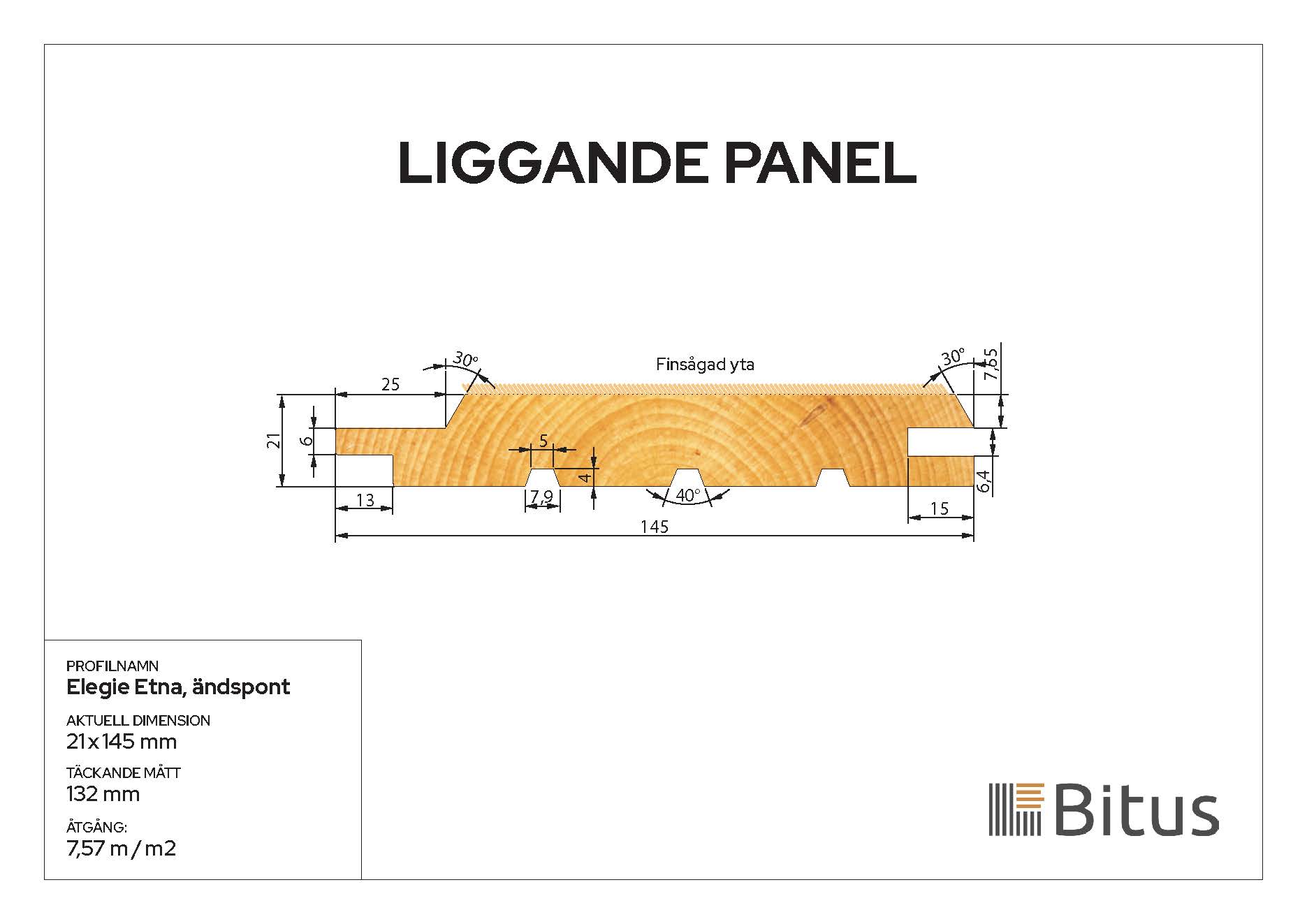Etna Panel Linax Grå 21x145