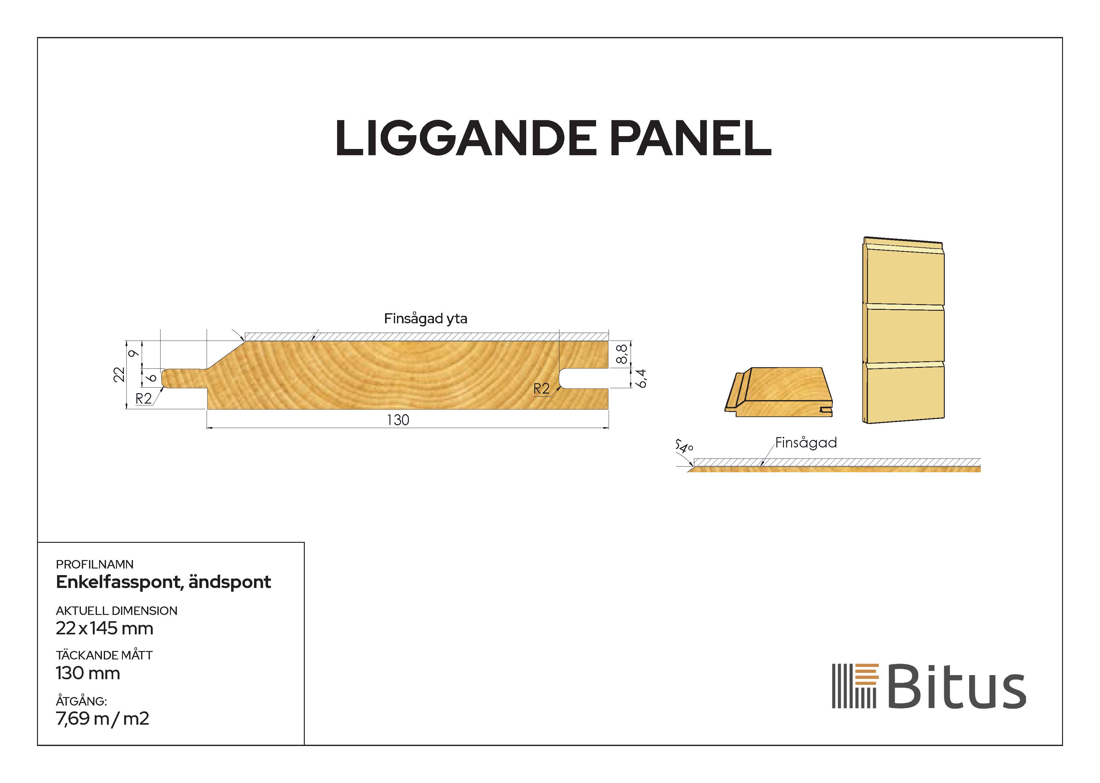 Enkelfasspont Linax Brun 22x145