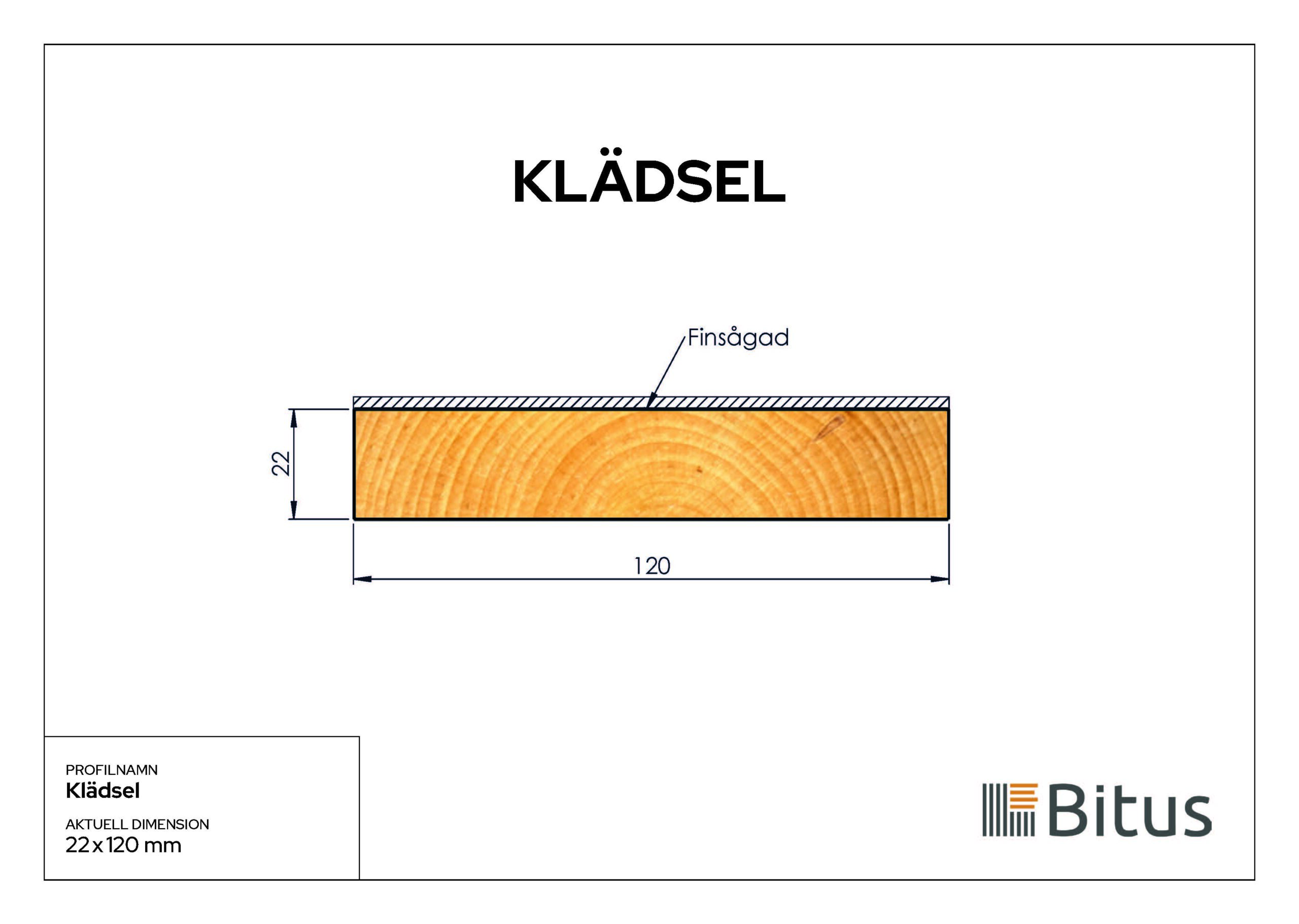 Klädselbräda Linax Brun 22x120 - Bild 3