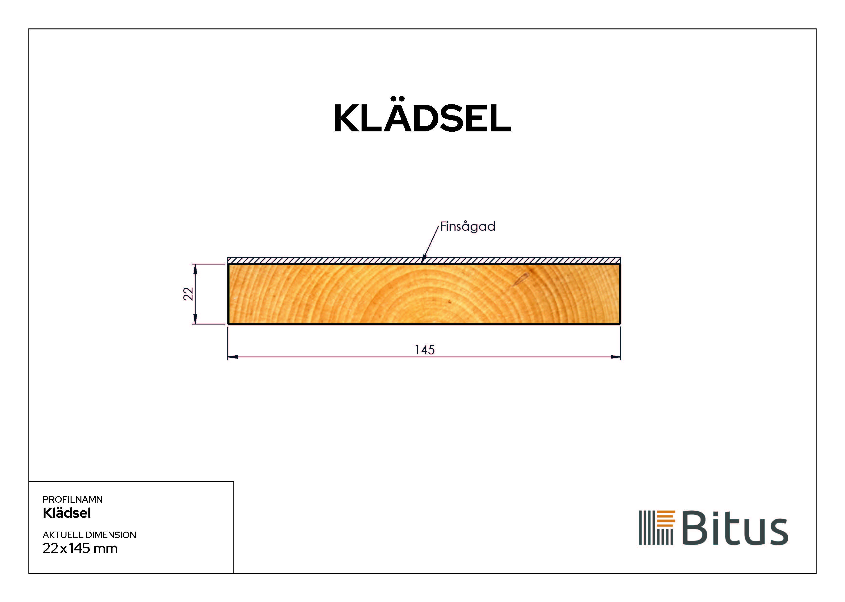 Klädselbräda Linax Brun 22x145