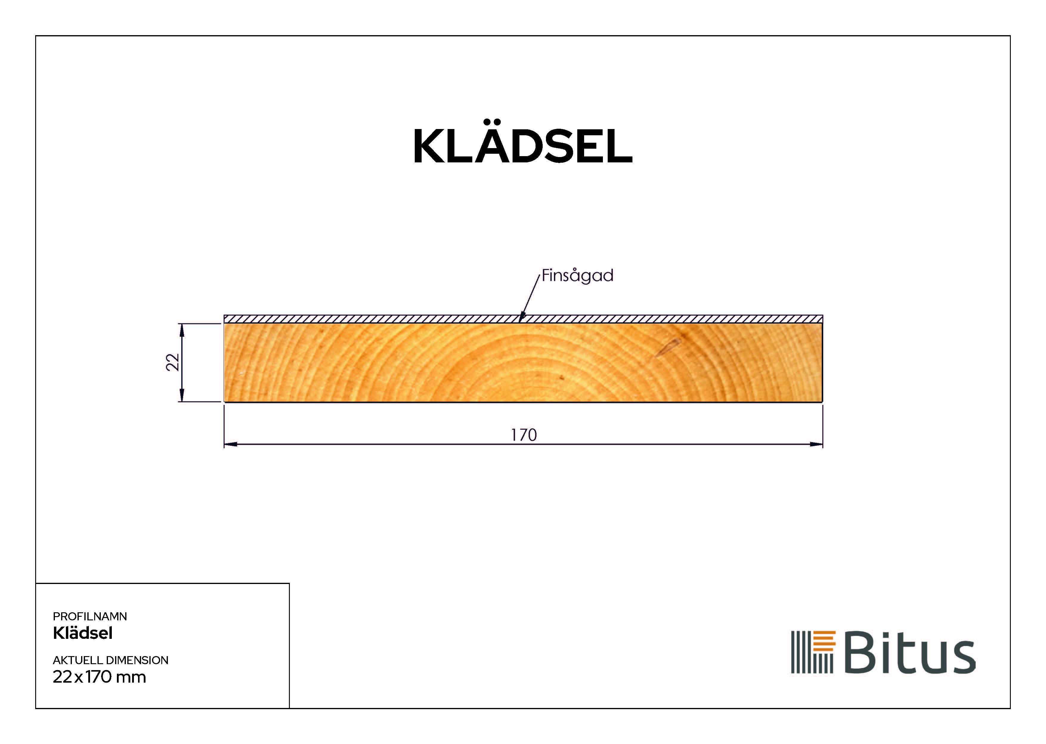 Klädselbräda Linax Brun 22x170