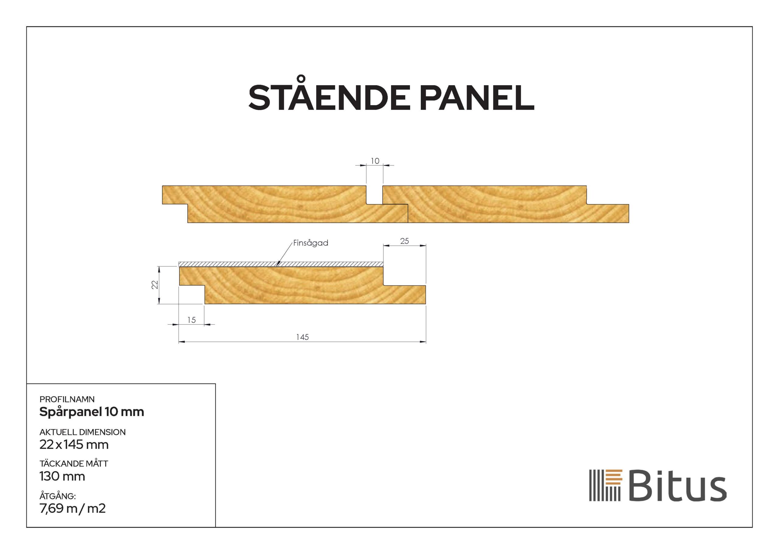 Spårpanel 10mm Linax Natur 22x145 - Bild 2