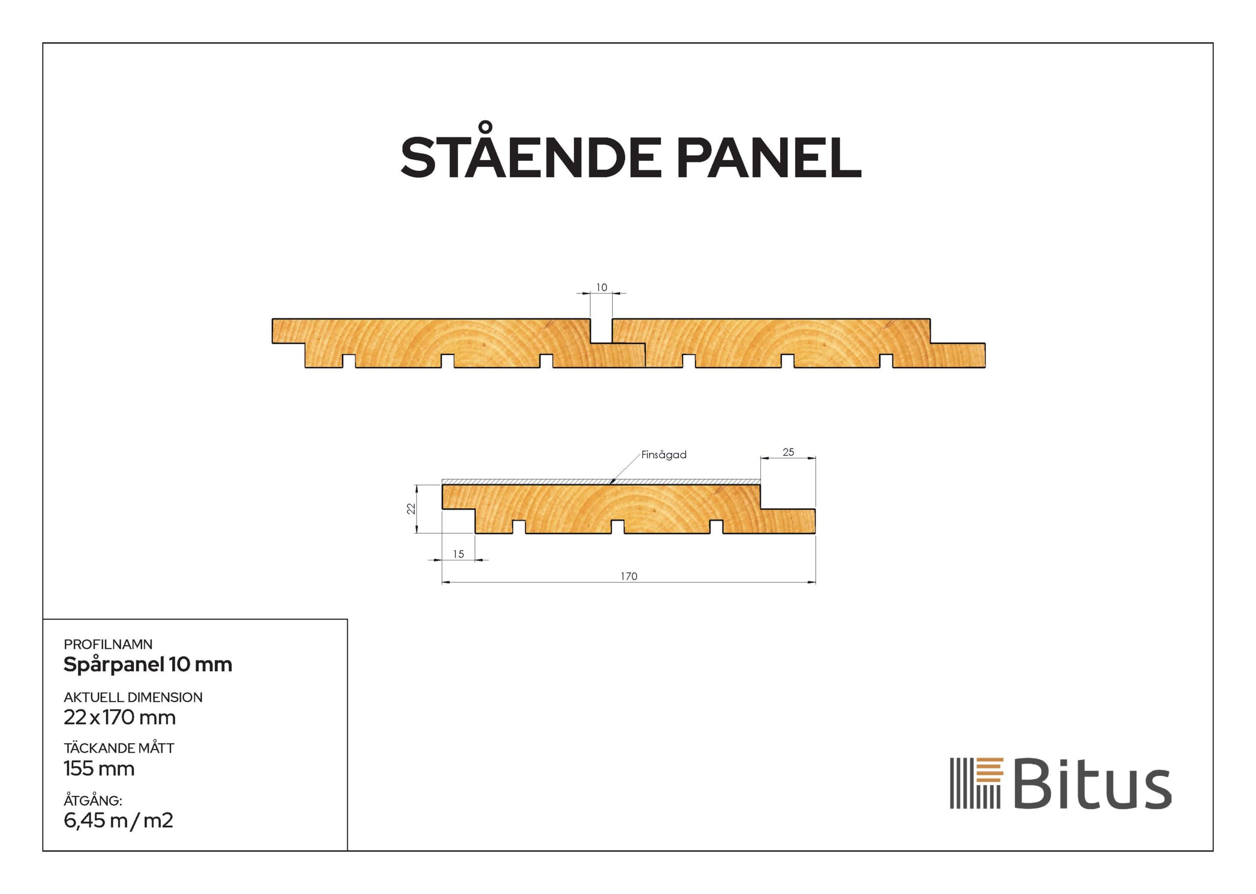 Spårpanel 10mm Linax Grå 22x170 - Bild 2