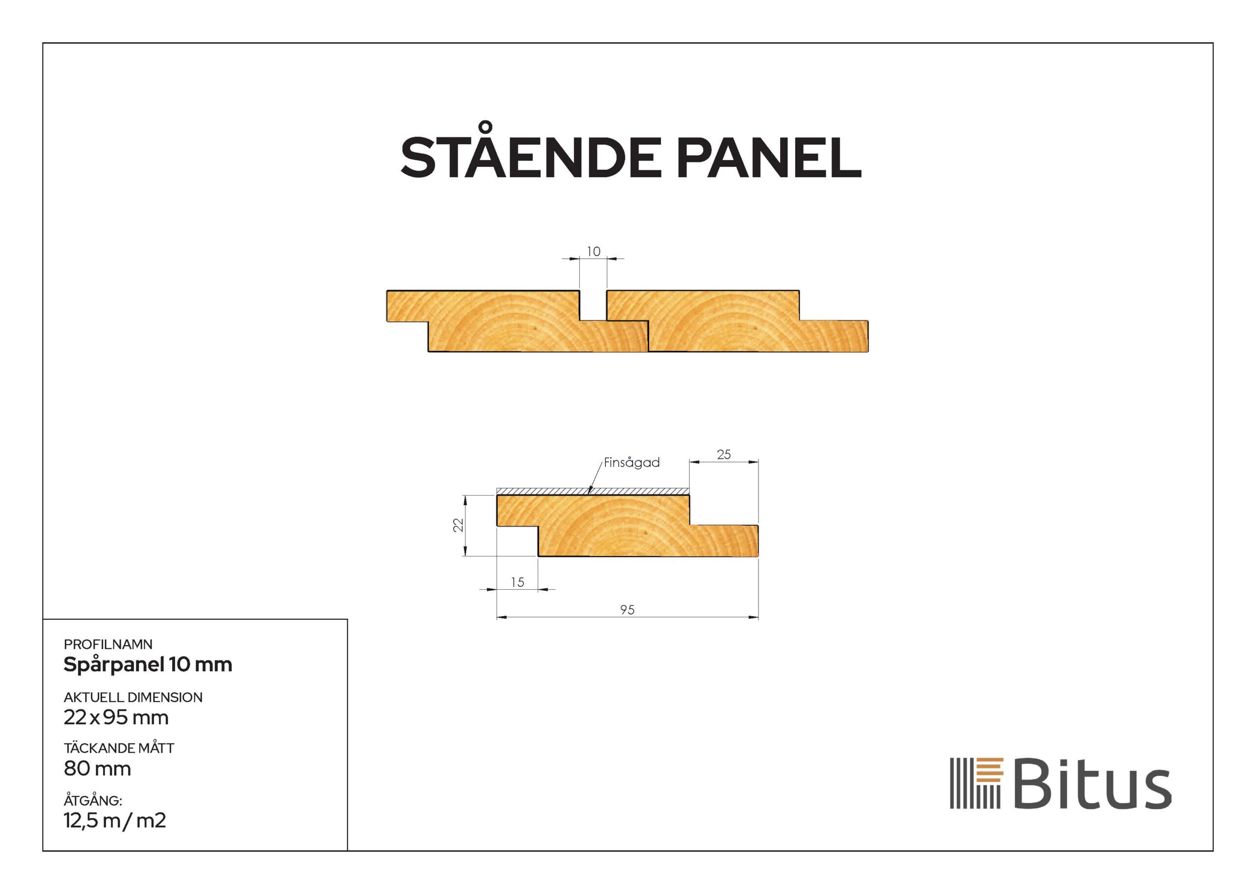 Spårpanel 10mm Linax Grå 22x95 - Bild 2