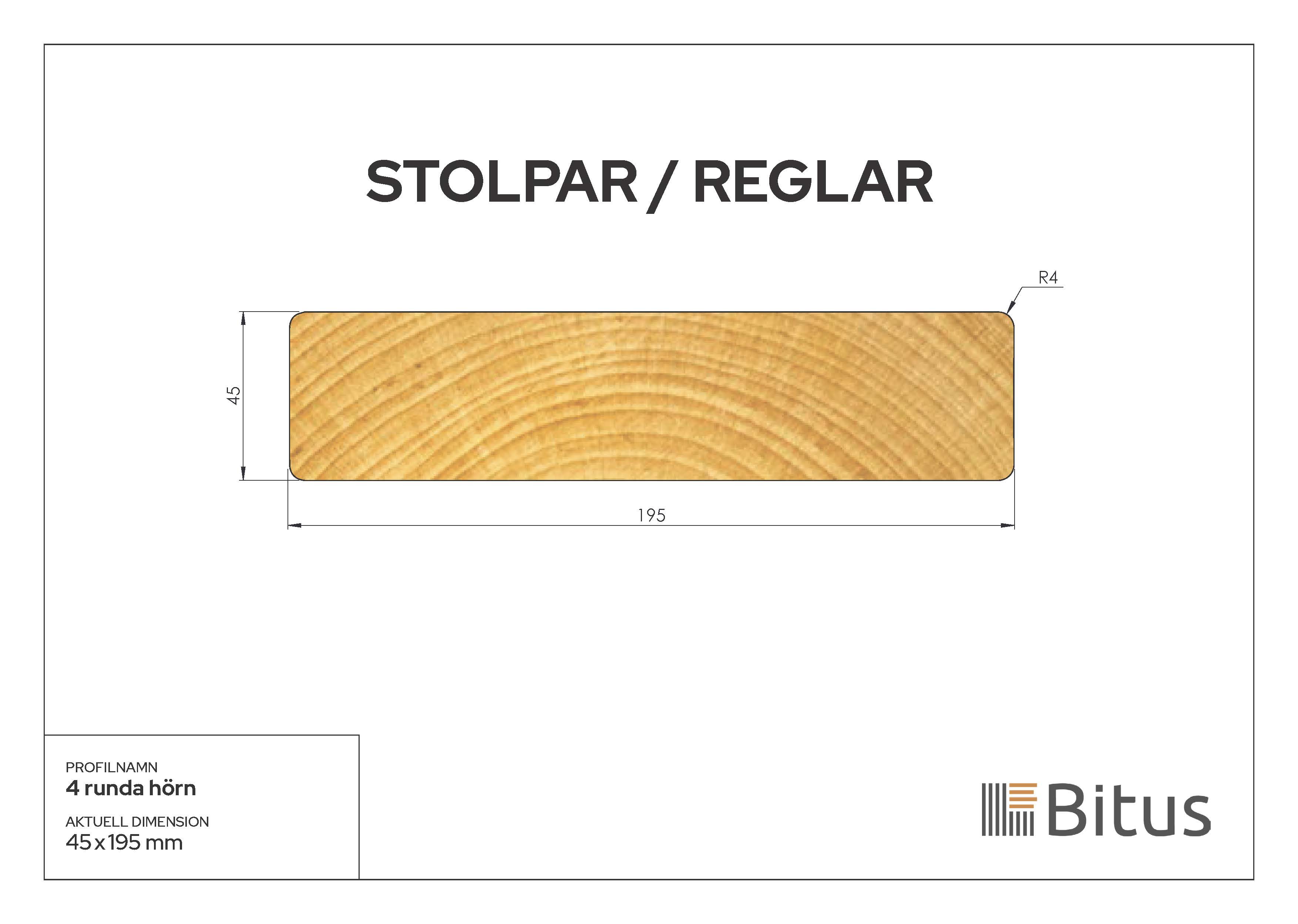 Regel Linax Brun 45x195