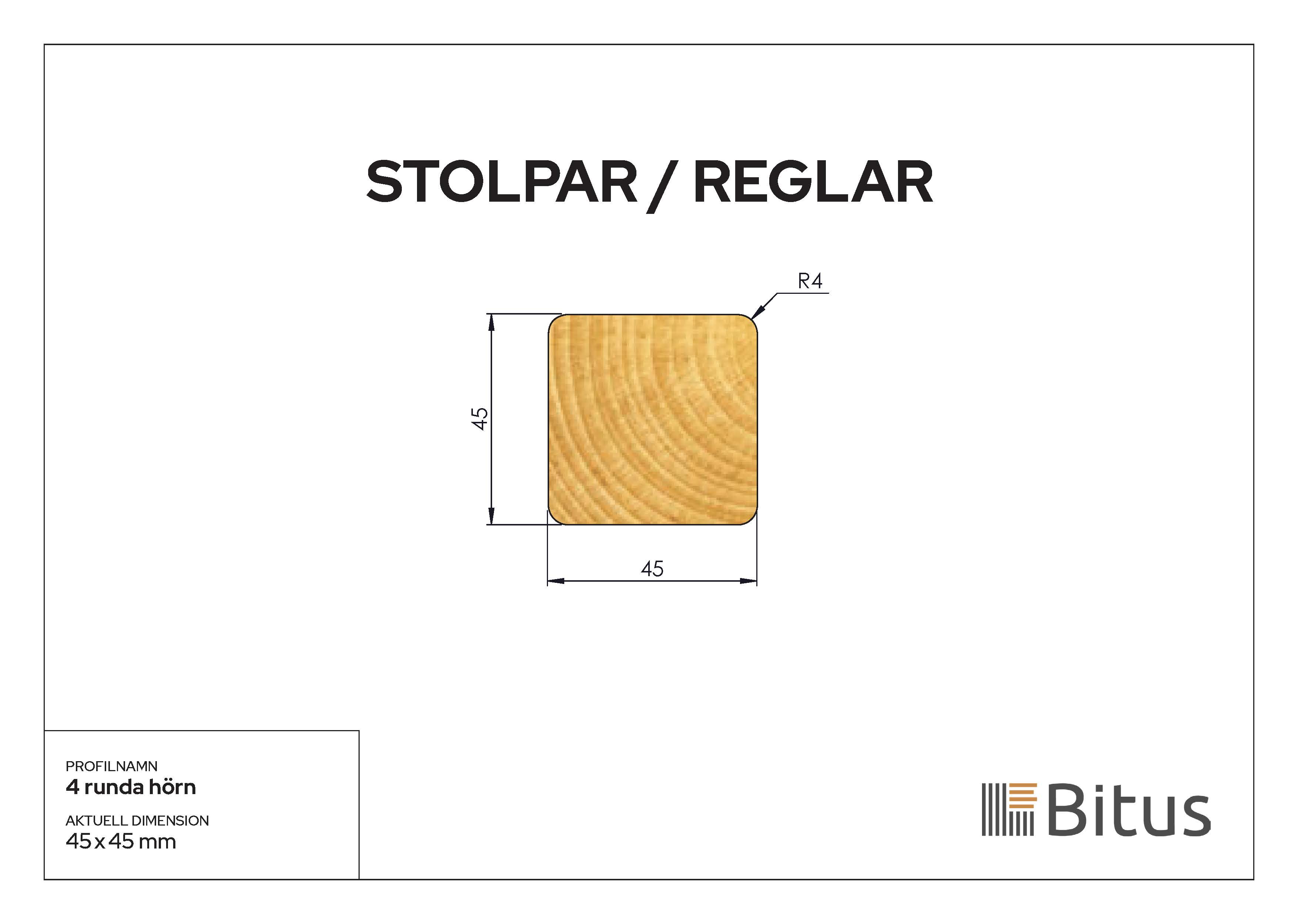Regel Linax Grå 45x45