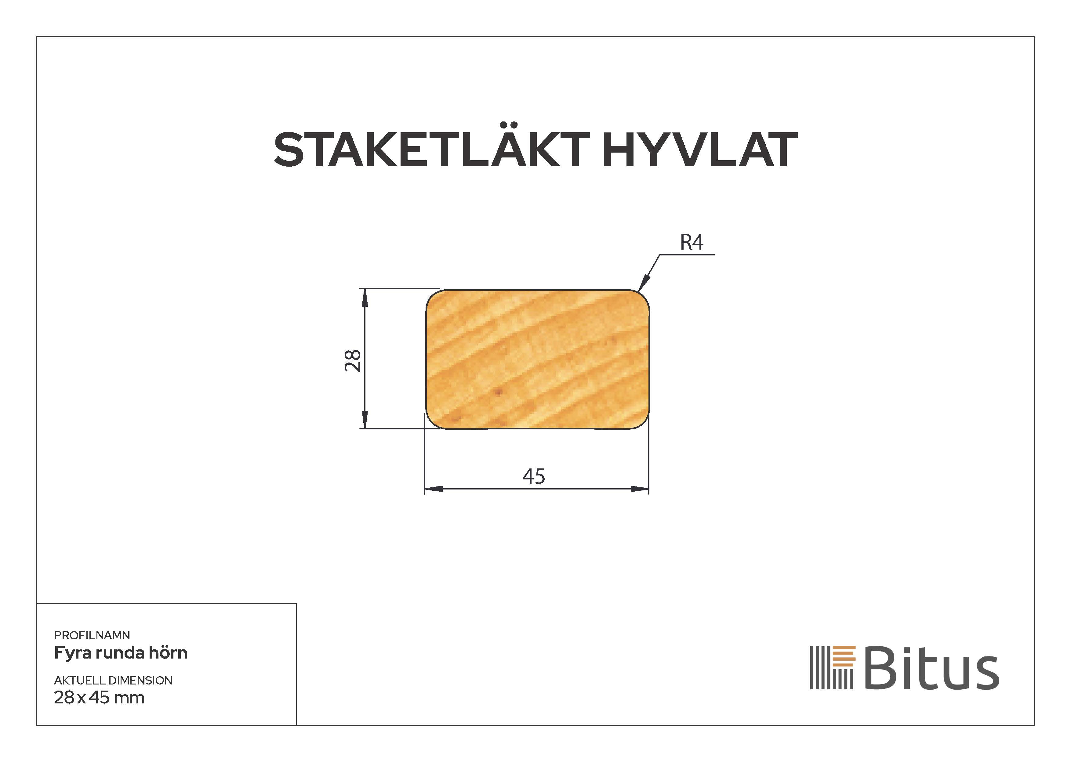 Staketläkt Linax Brun 28x45