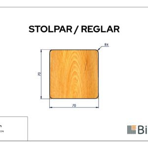 Stolpe Linax Grå 70x70 - Bild 3