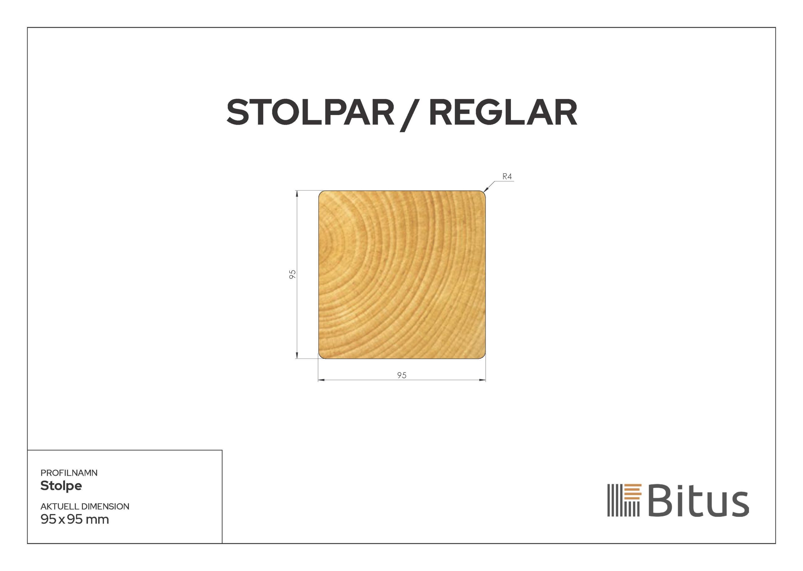 Stolpe Linax Brun 95x95 - Bild 2